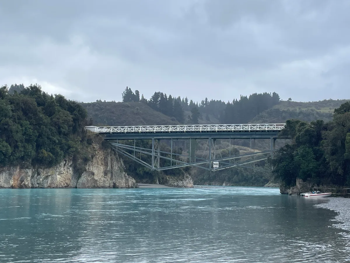 The Rakaia River running through Rakaia Gorge