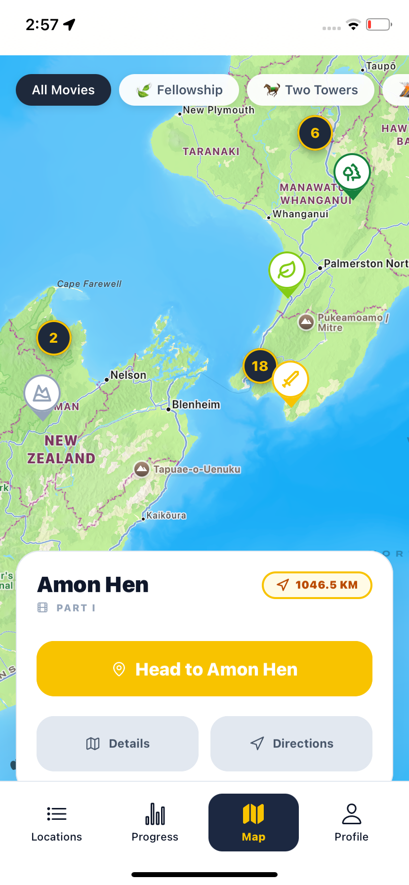 Rings Location Tracker NZ Interface